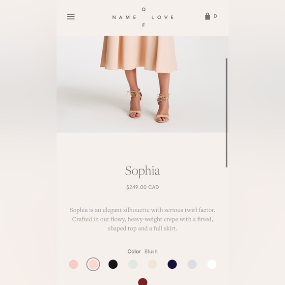 Name of love - Sophia dress in blush - Picture 2 of 7